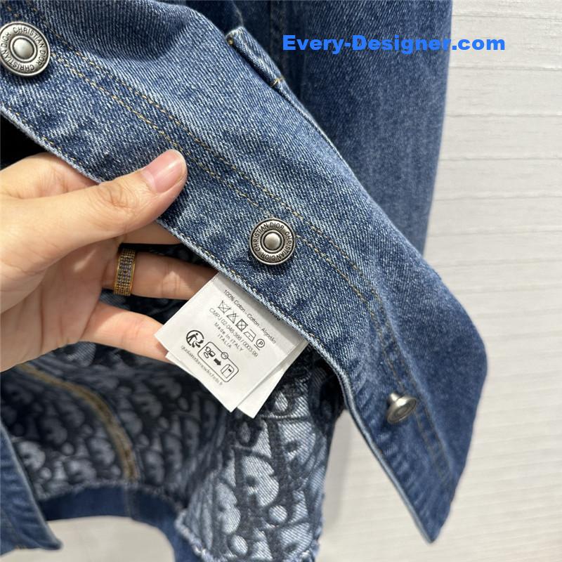 D10r gradient washed denim jacket dress