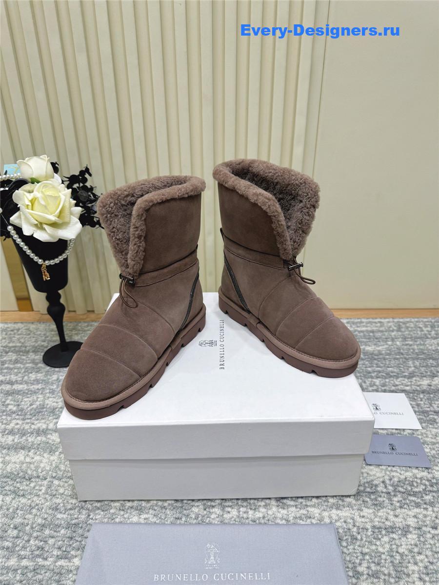 BC Brown Fur Snow Boots