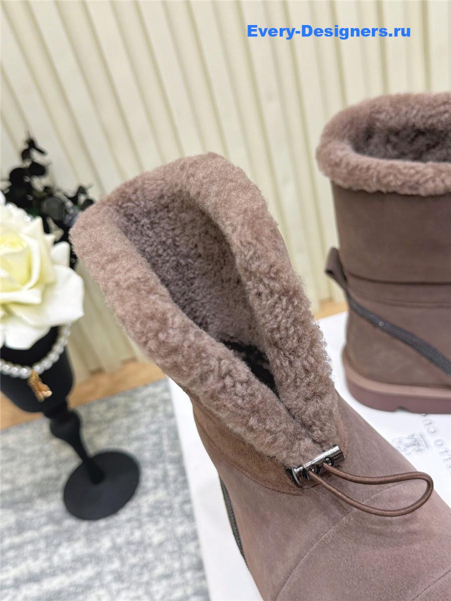 BC Brown Fur Snow Boots