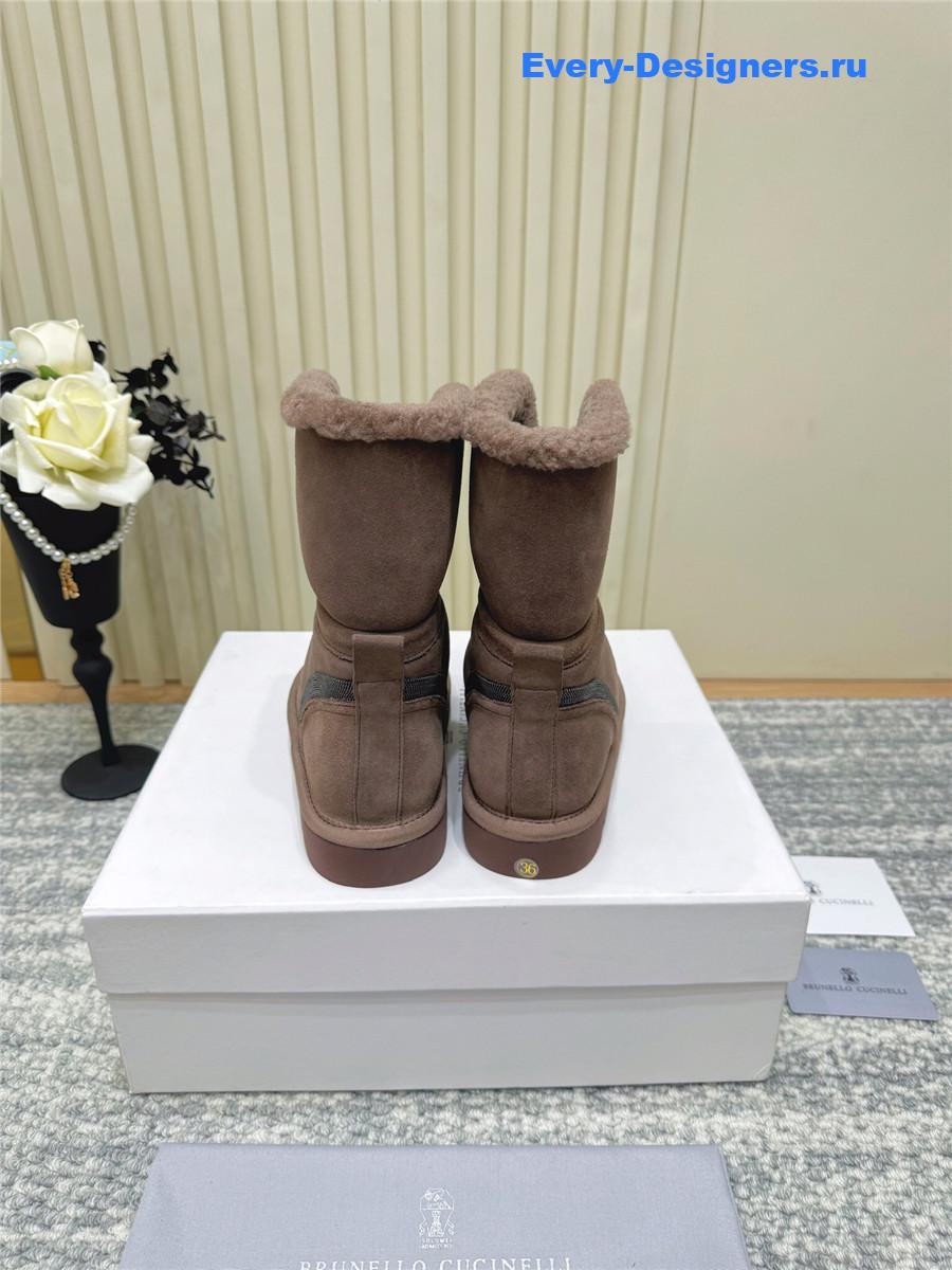 BC Brown Fur Snow Boots