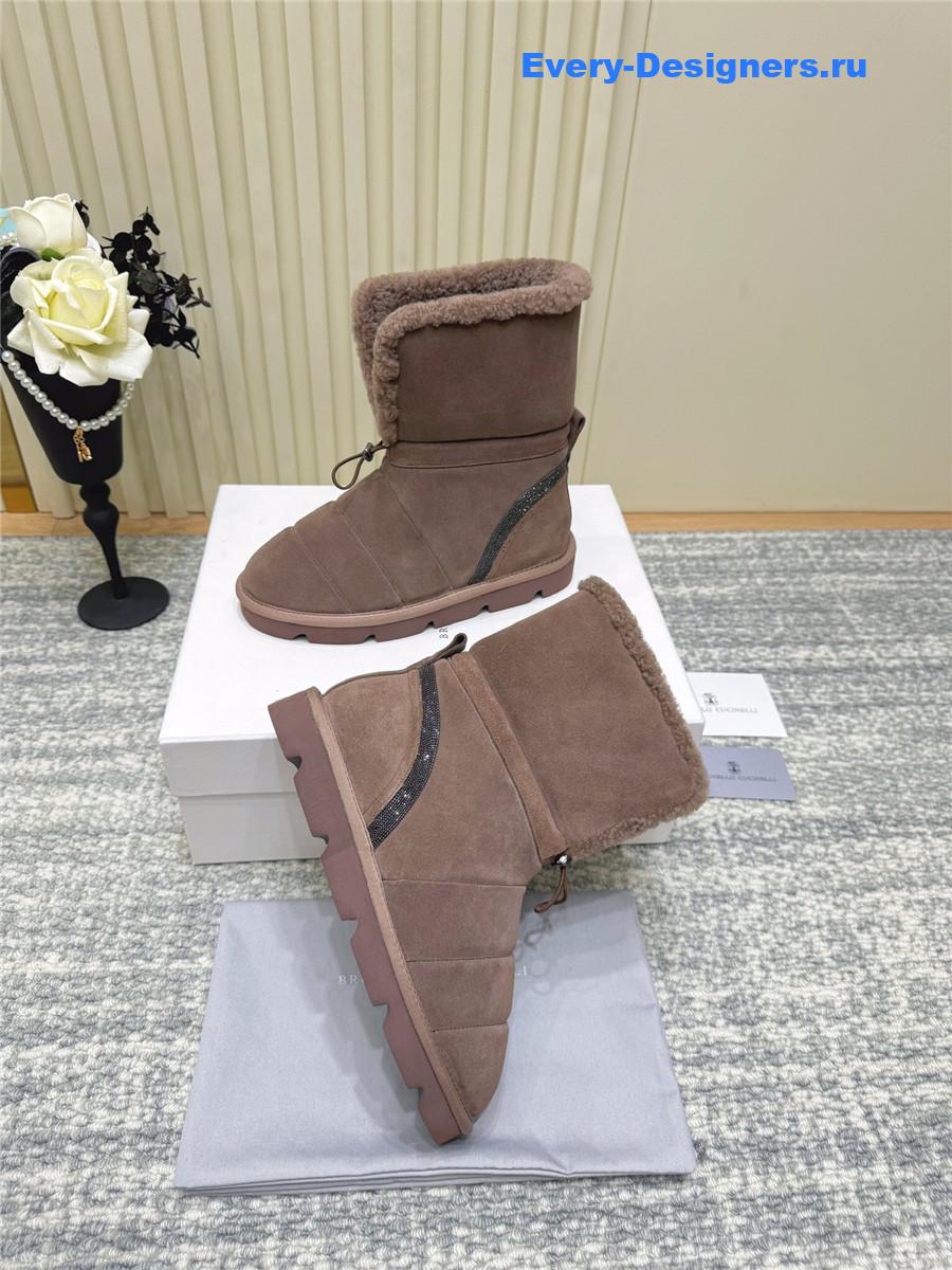 BC Brown Fur Snow Boots