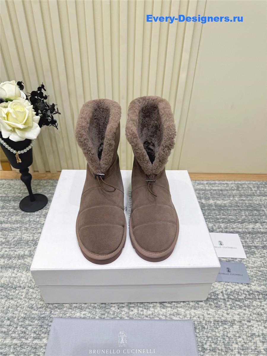BC Brown Fur Snow Boots