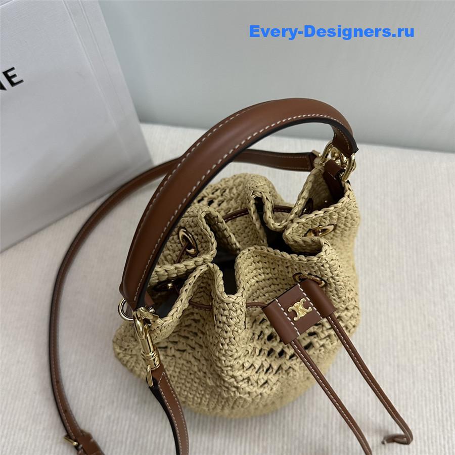 Ce1i*e clara raffia bucket bag