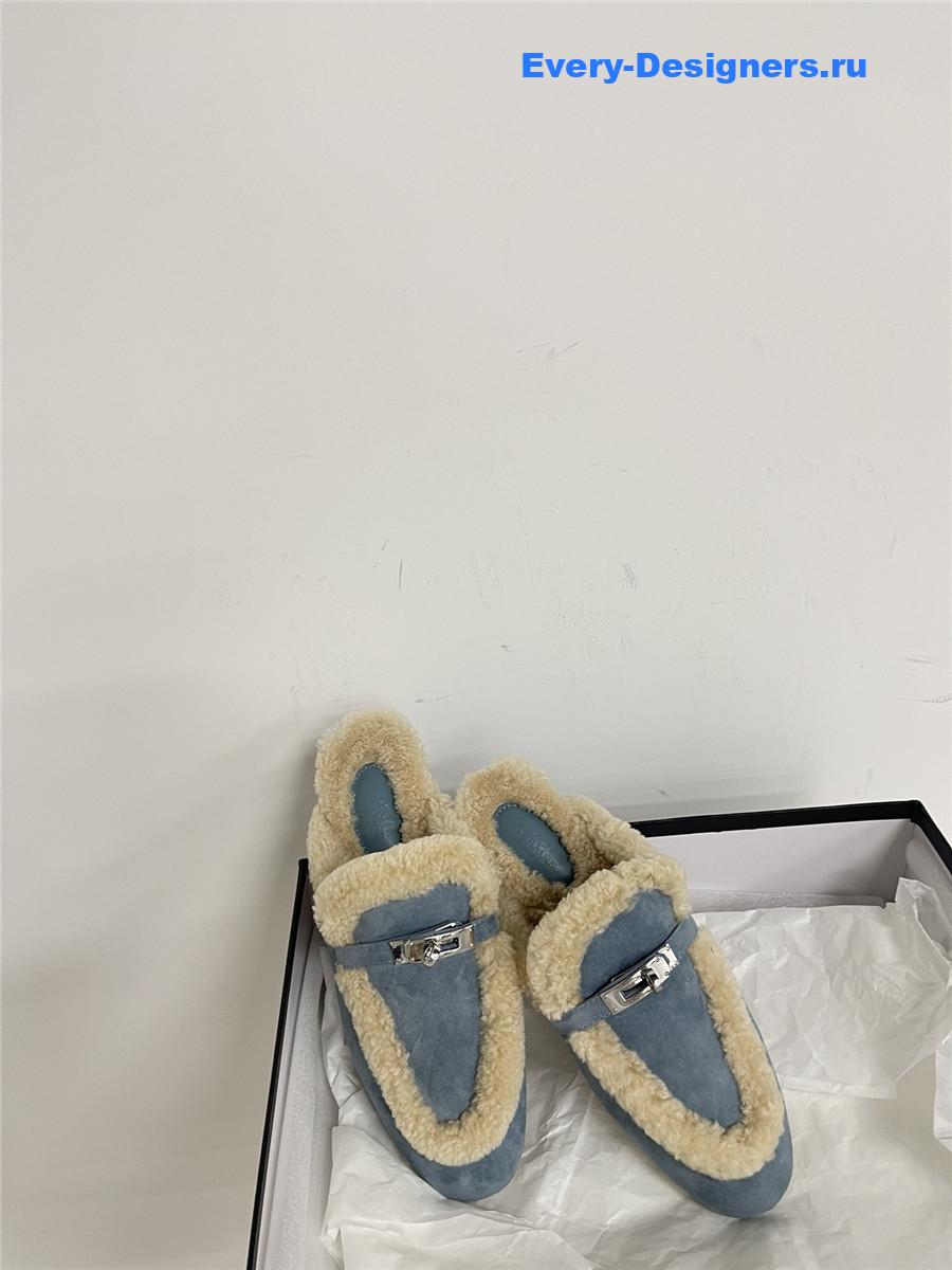 H**me5 kelly wool slippers blue