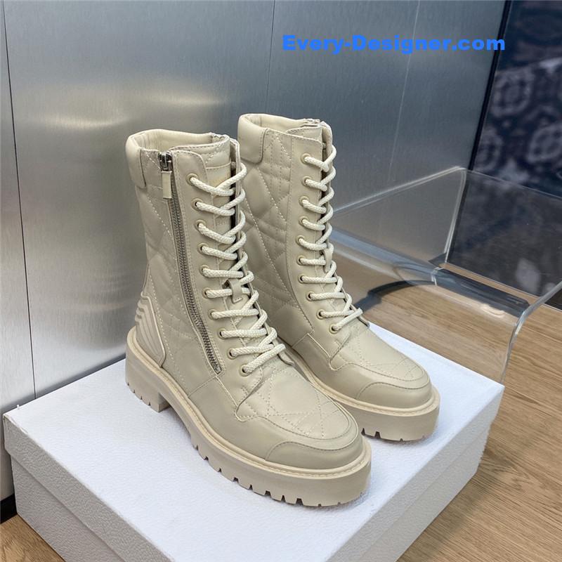 d10r d-leader logo D1am0nd embroidered martin boots