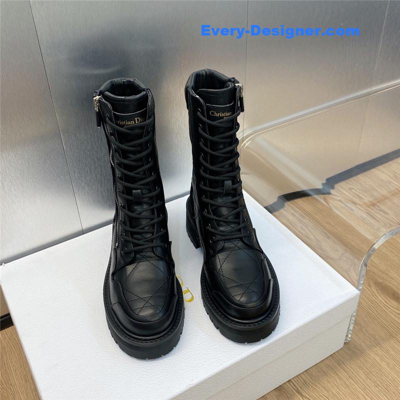 d10r d-leader logo D1am0nd embroidered martin boots