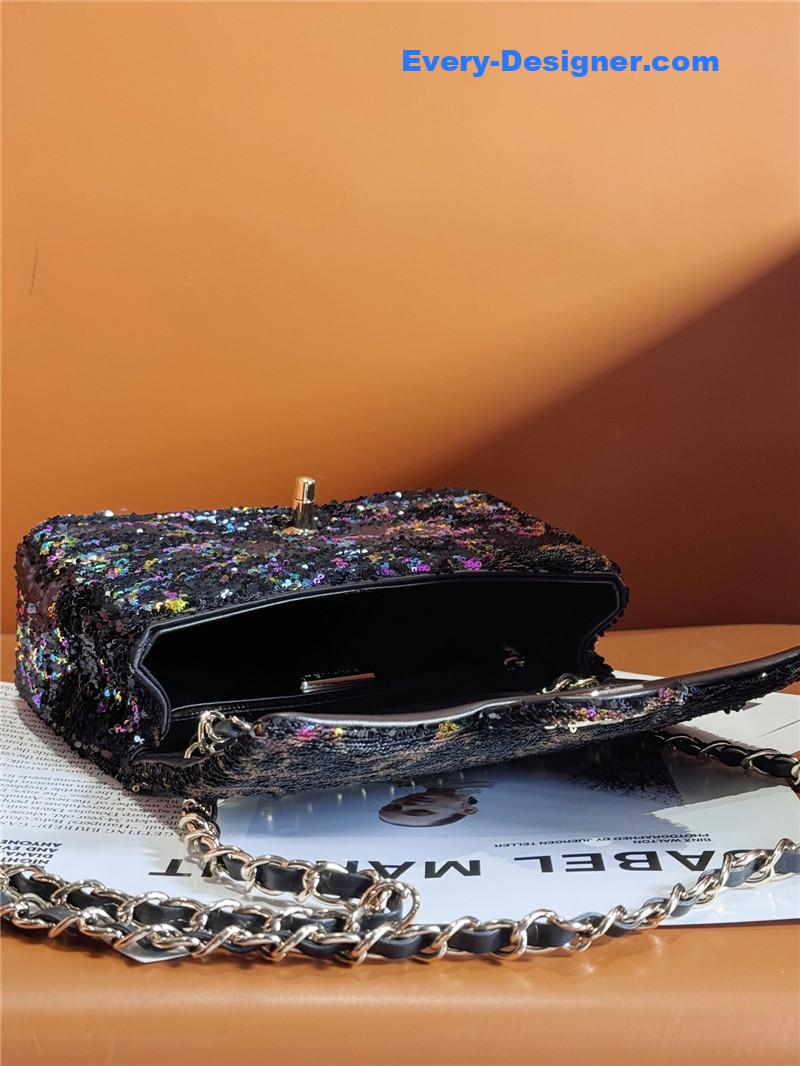 Ch**el cf sequin bag