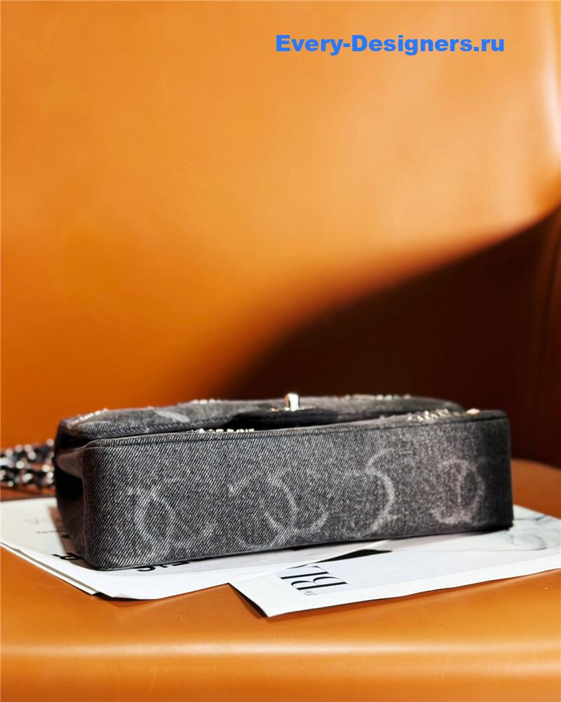 Ch**el denim beading sequins cf bag
