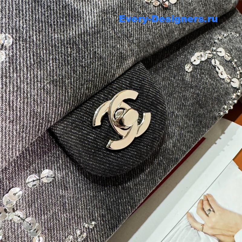 Ch**el denim beading sequins cf bag