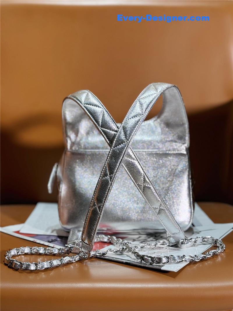 Ch**el silver backpack