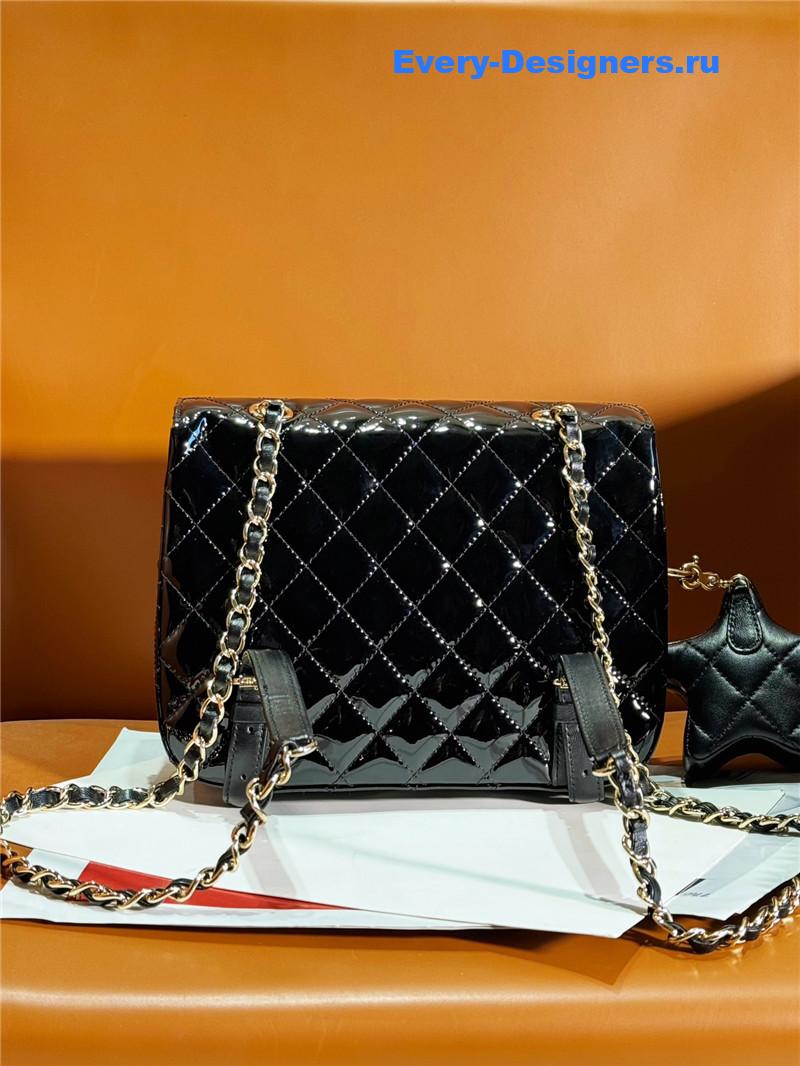 Ch**el patent leather cf star bag
