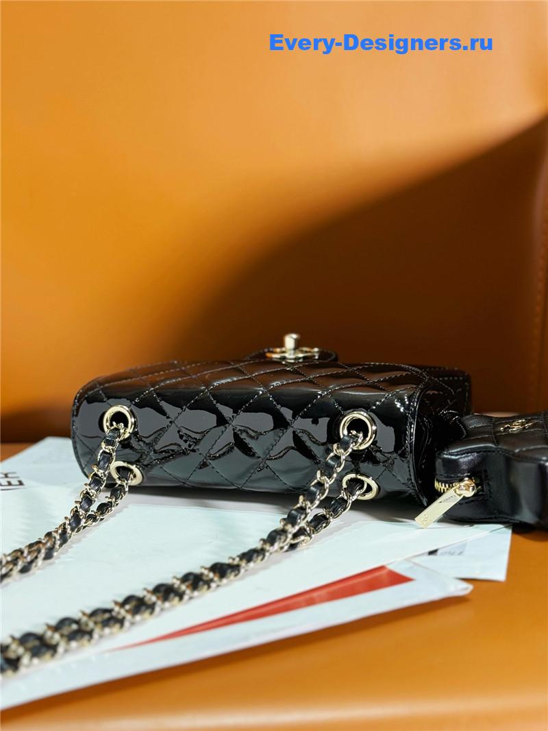 Ch**el patent leather cf star bag