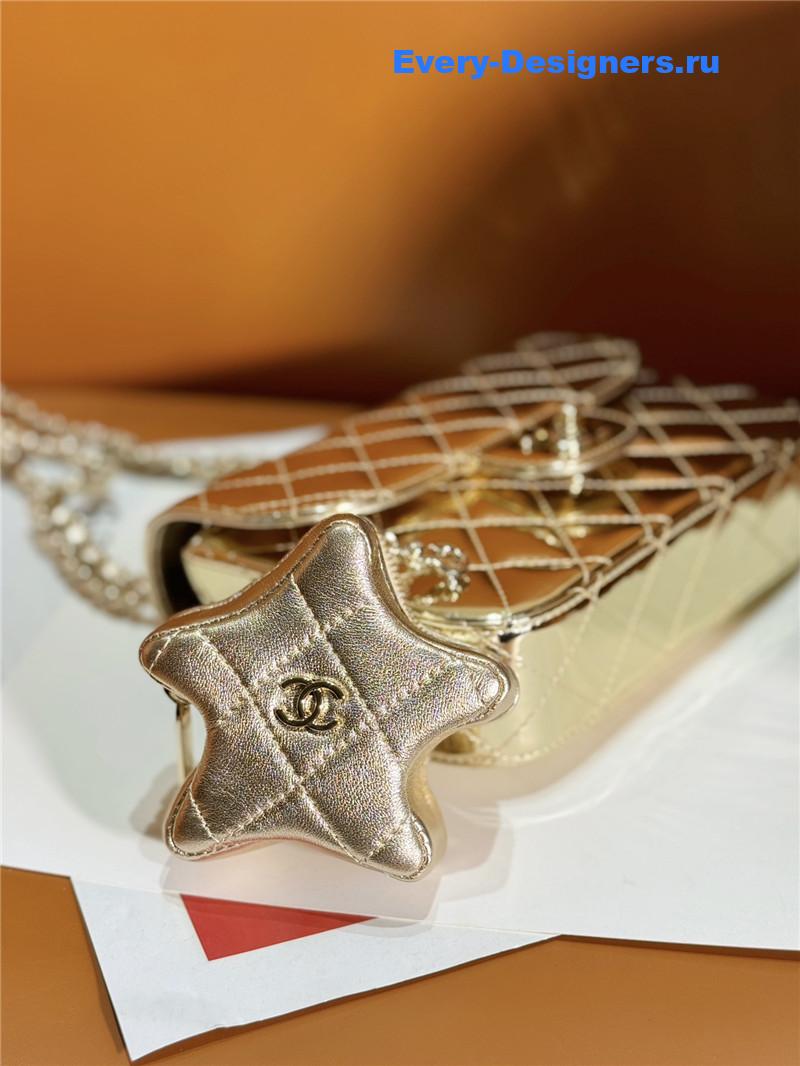 Ch**el patent leather cf star bag