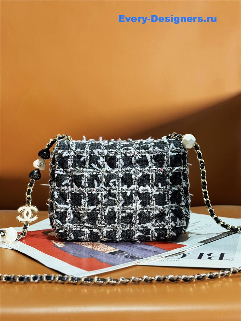 Ch**el love Ch**el logo flap bag