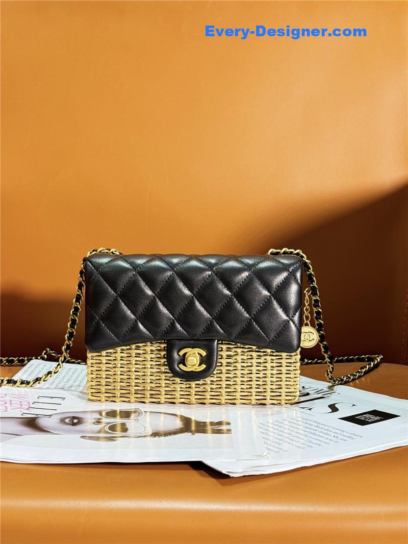 Ch**el metallic woven cf bag