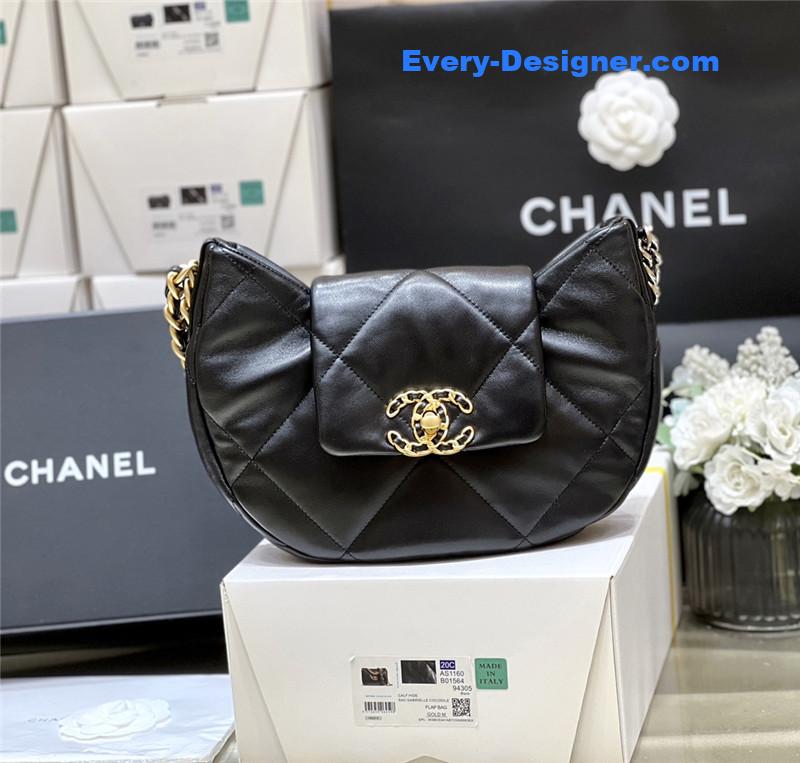 Ch**el logo 19 bag hobo bag