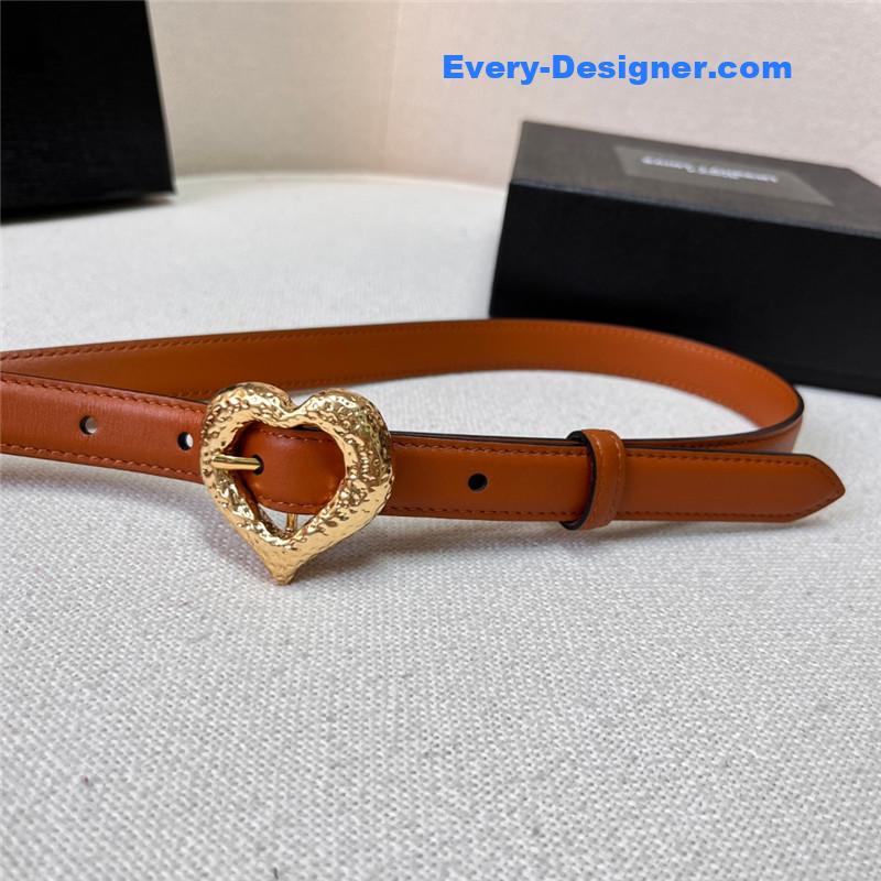 Y51 leather heart pin buckle belt