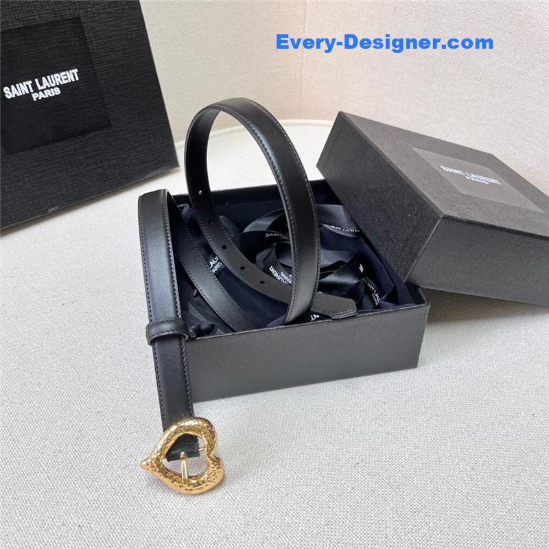 Y51 leather heart pin buckle belt