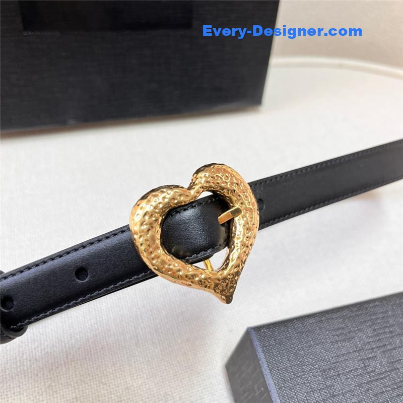 Y51 leather heart pin buckle belt
