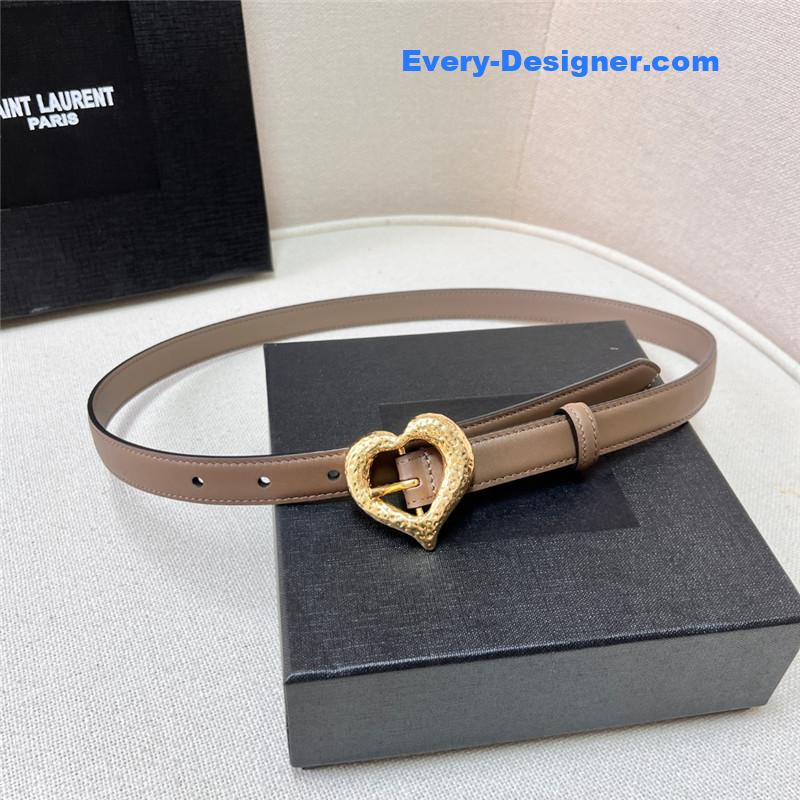 Y51 leather heart pin buckle belt