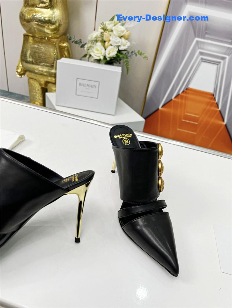 Balmain new high-heeled slippers