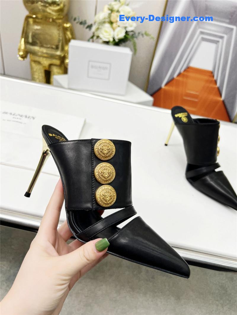 Balmain new high-heeled slippers