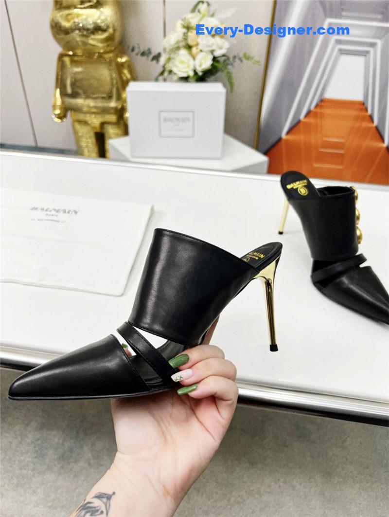 Balmain new high-heeled slippers