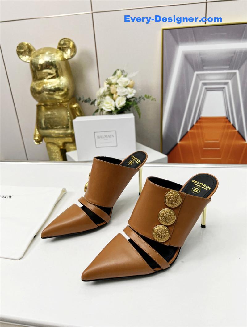Balmain new high-heeled slippers