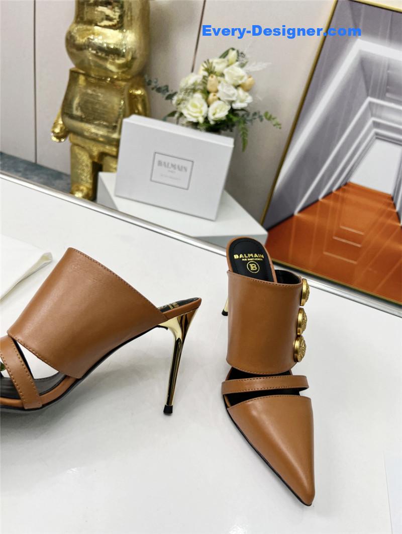 Balmain new high-heeled slippers