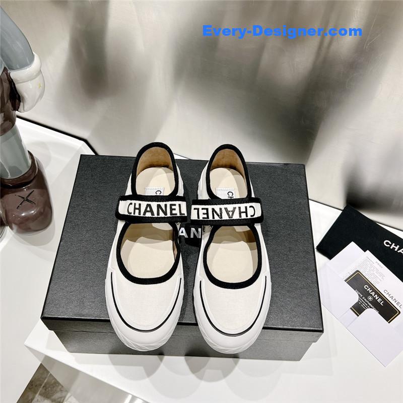 CC second-hand Velcro platform canvas shoes