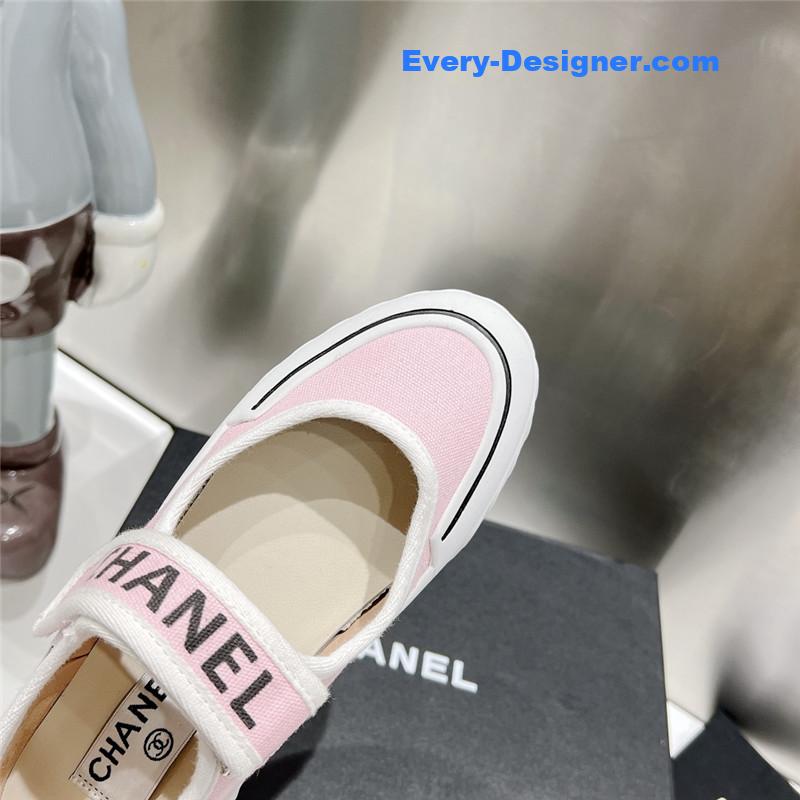 CC second-hand Velcro platform canvas shoes