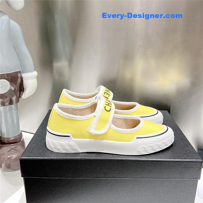 CC second-hand Velcro platform canvas shoes