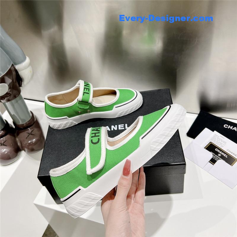 CC second-hand Velcro platform canvas shoes