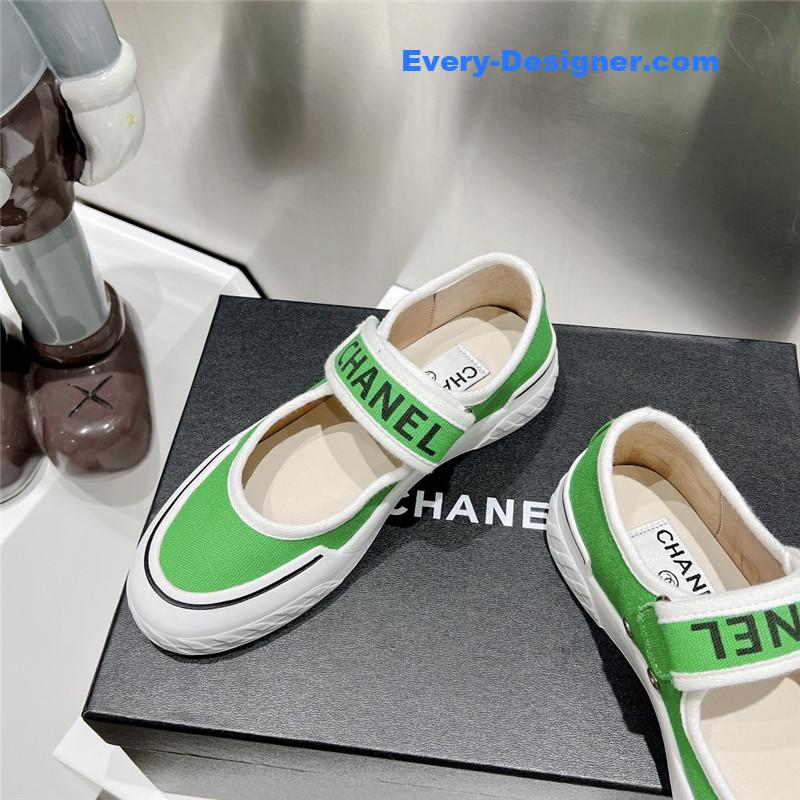CC second-hand Velcro platform canvas shoes