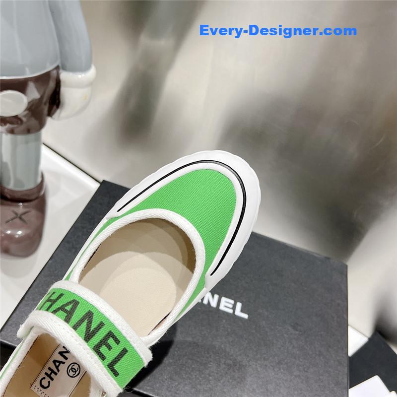 CC second-hand Velcro platform canvas shoes