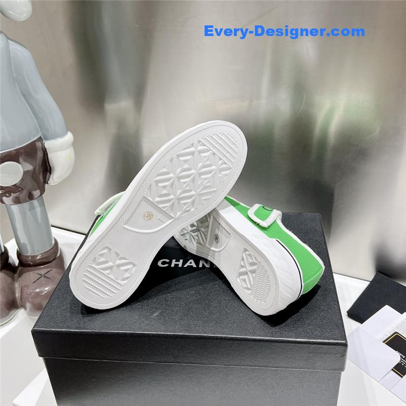 CC second-hand Velcro platform canvas shoes