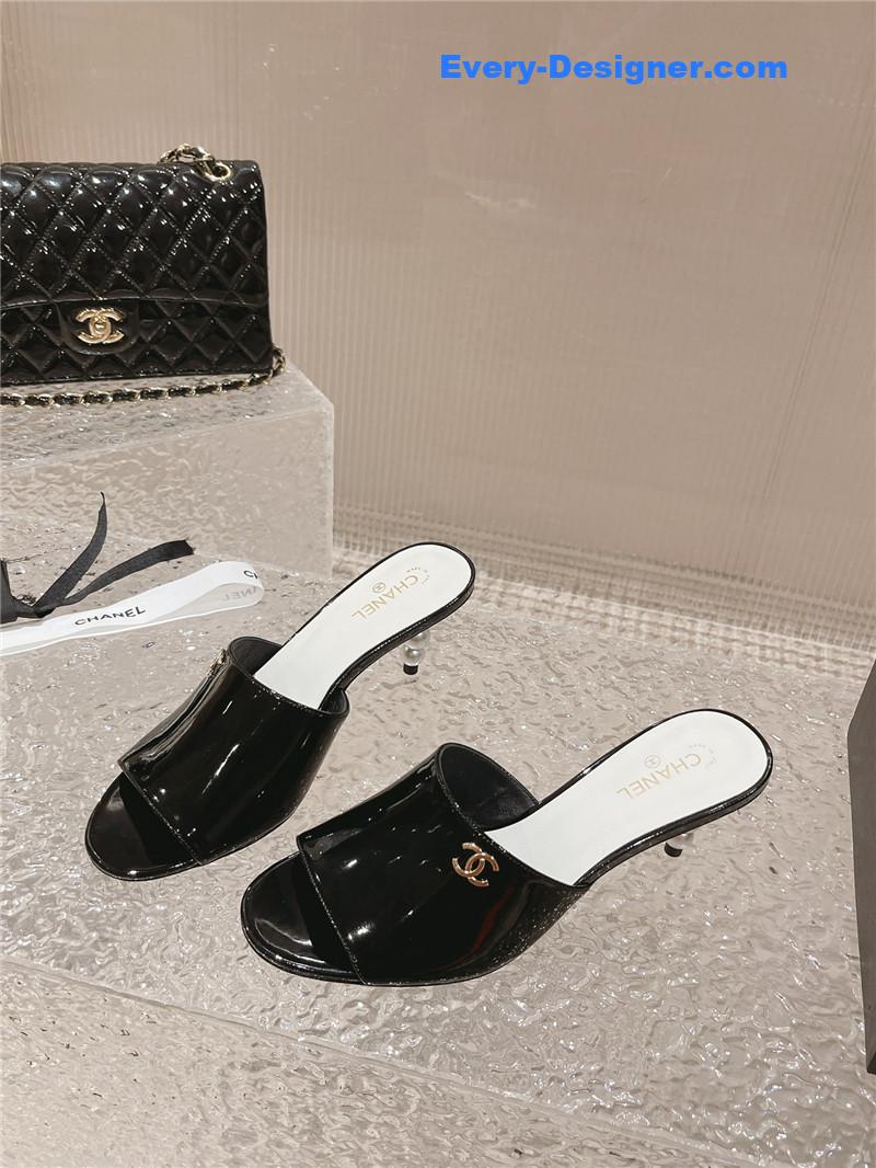 CC hot style shoe upper big logo slippers