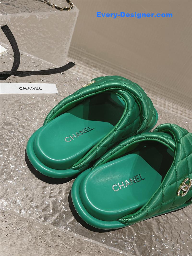 CC Lingge Velcro Thick Bottom Bread Lazy Slippers
