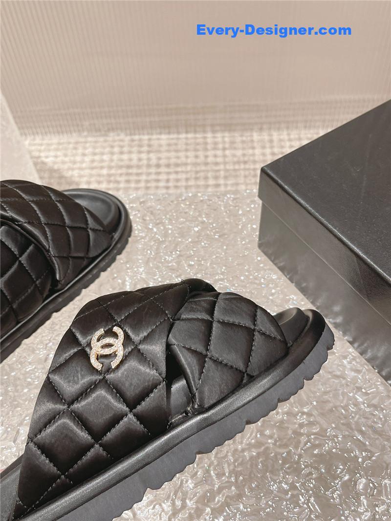 CC Lingge Velcro Thick Bottom Bread Lazy Slippers