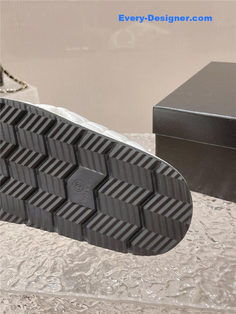 CC Lingge Velcro Thick Bottom Bread Lazy Slippers