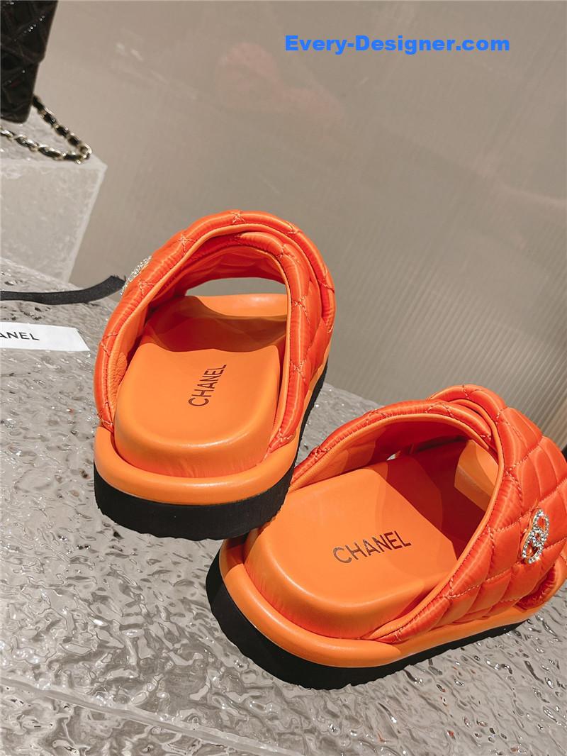 CC Lingge Velcro Thick Bottom Bread Lazy Slippers