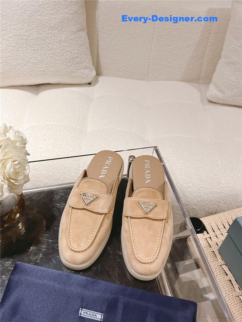 Pra*a suede sabots mules