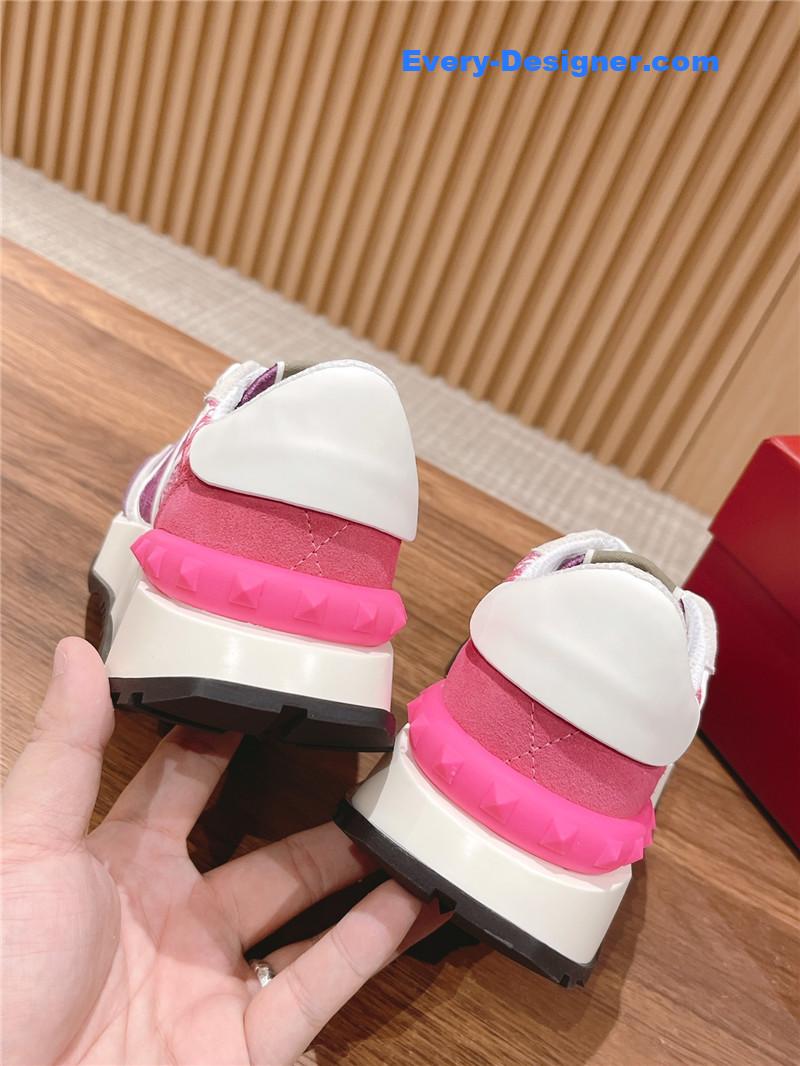 Va1e*ntin0 brand new logo letter lace sneakers