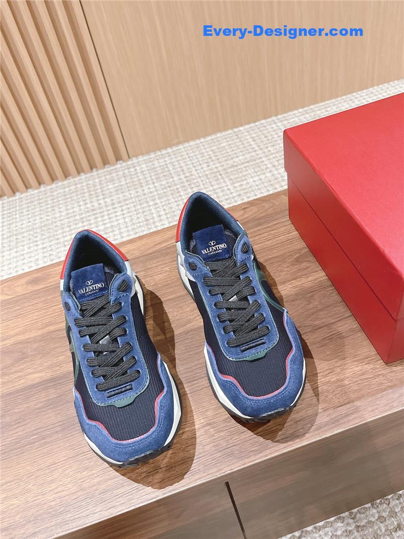 Va1e*ntin0 brand new logo letter lace sneakers
