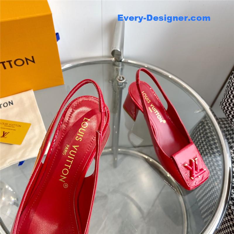 l0vis Vvtt0n red patent leather shake slingback heels