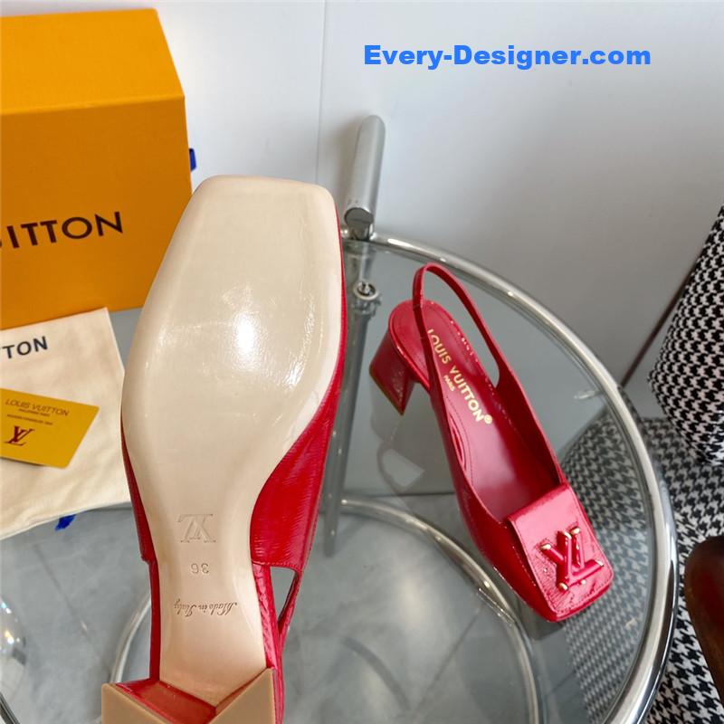 l0vis Vvtt0n red patent leather shake slingback heels