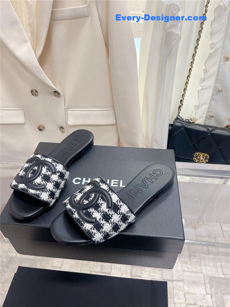 CC pure handmade lozenge car line slippers