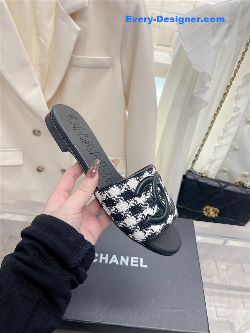 CC pure handmade lozenge car line slippers