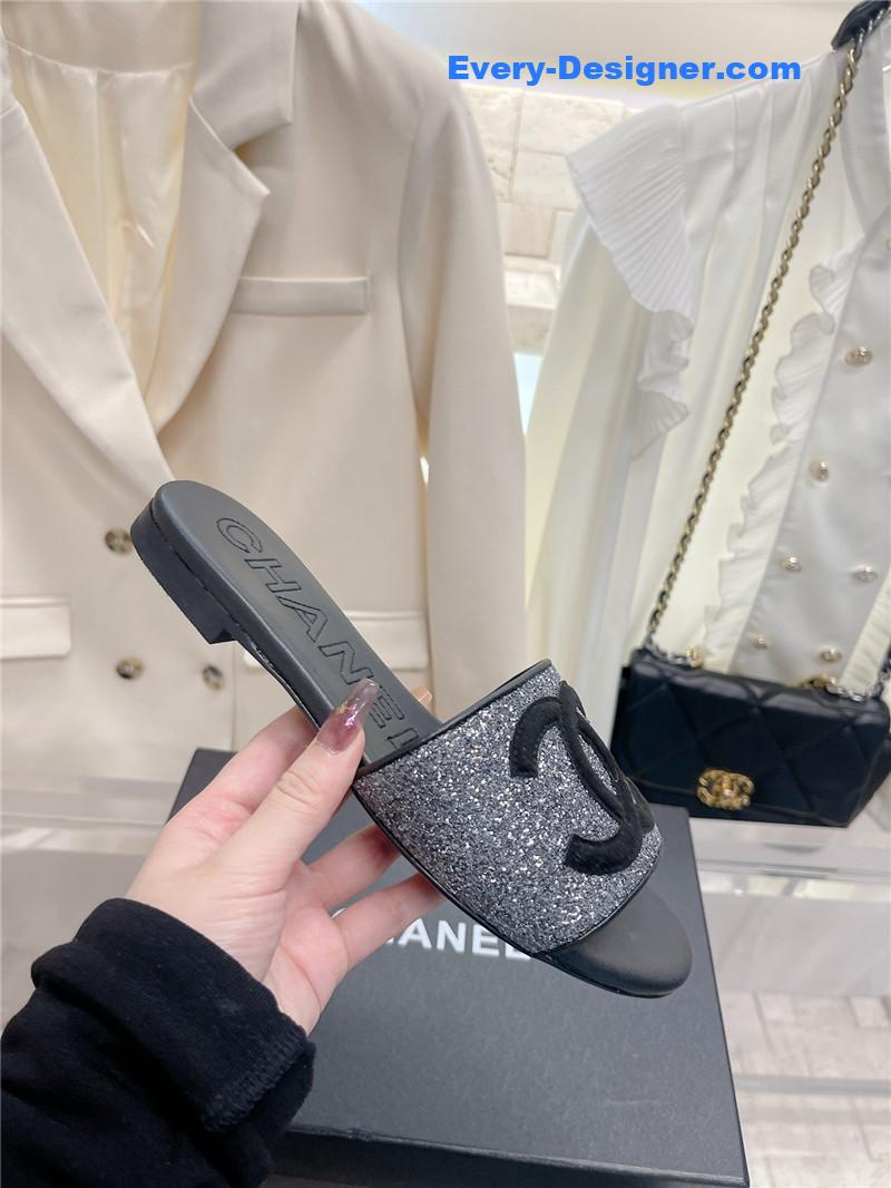 CC pure handmade lozenge car line slippers