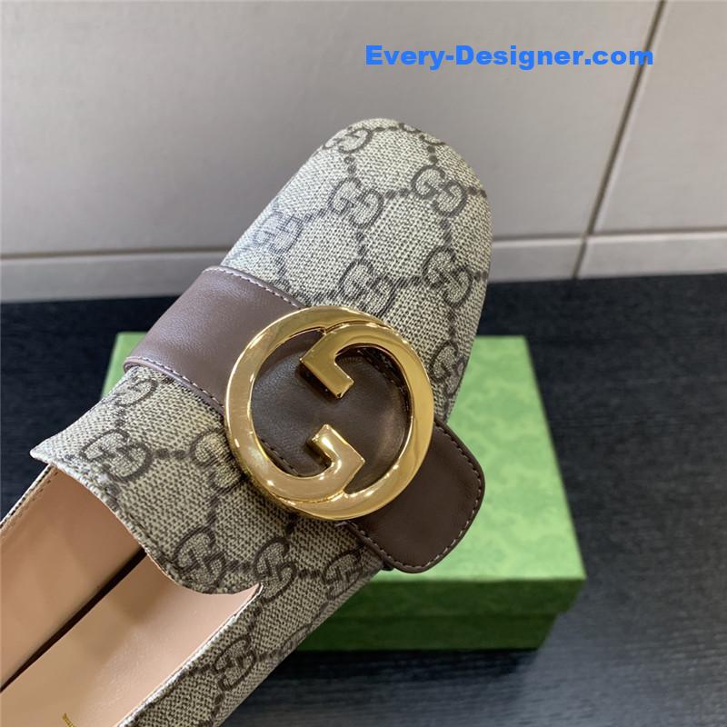Gvc*1 retro fashion round interlocking double g logo shoes